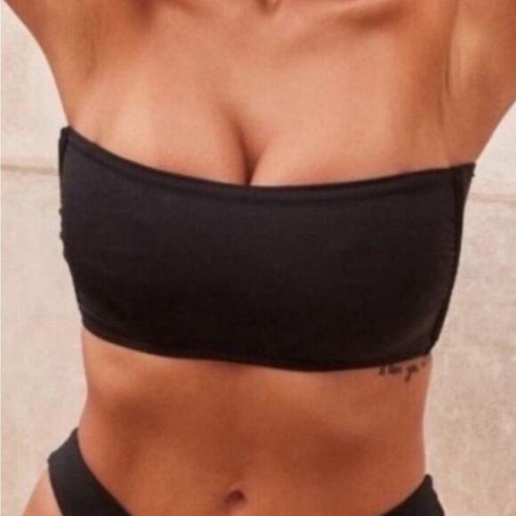 Andie The Bora‎ Bora Top Small Black Strappy  Square Neck Stretchy NWT - Picture 1 of 14